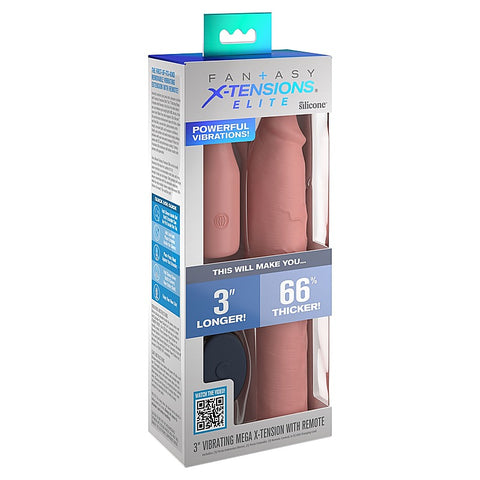 Fx Elite 3 Inch Vibrating Penis Extension - Penis Sleeves and Extenders