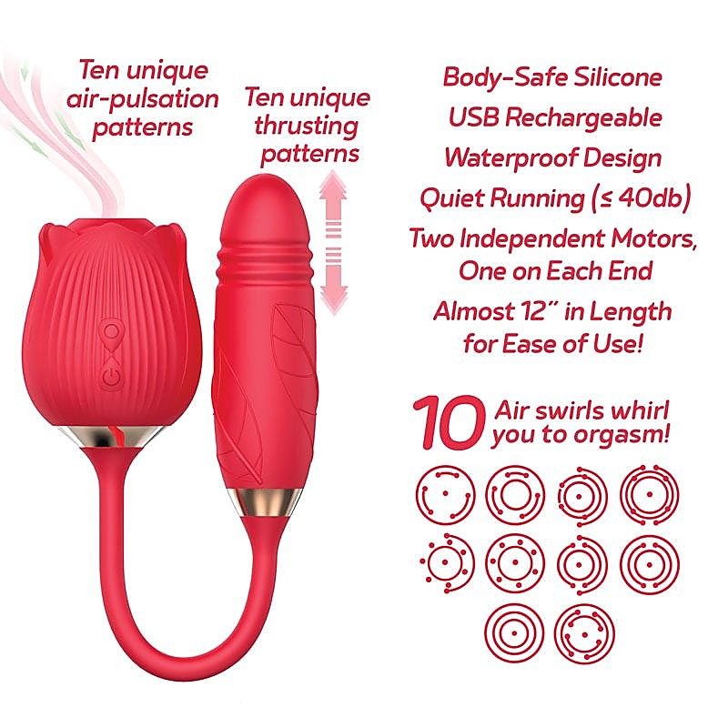 Wild Rose SUCTION THRUSTER Air Pulse Vibe - Clit Ticklers and Pulsators