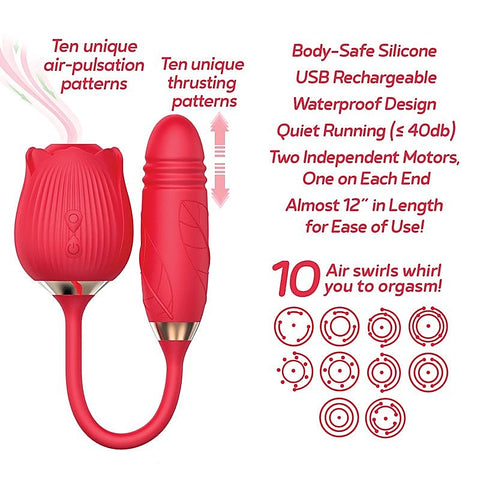 Wild Rose SUCTION THRUSTER Air Pulse Vibe - Clit Ticklers and Pulsators