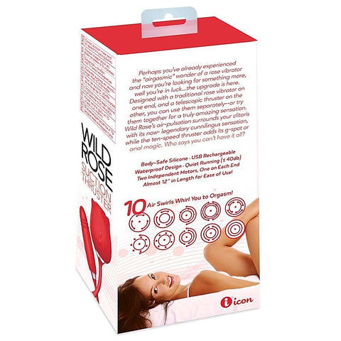 Wild Rose SUCTION THRUSTER Air Pulse Vibe - Clit Ticklers and Pulsators