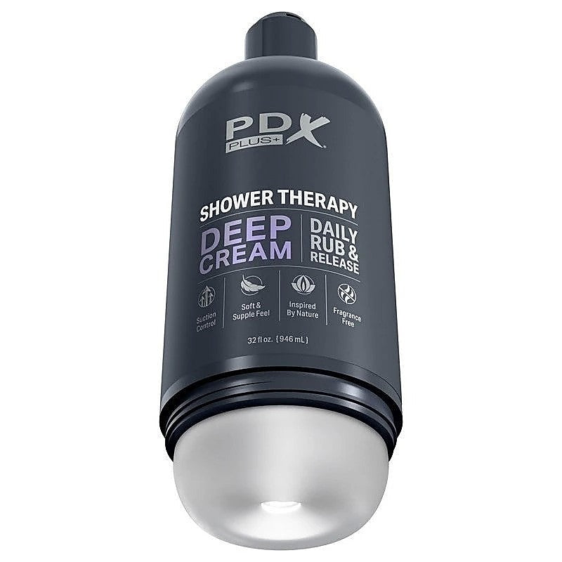 Pdx Plus Shower Therapy Deep Cream Masturbator - Masturbators and Strokers
