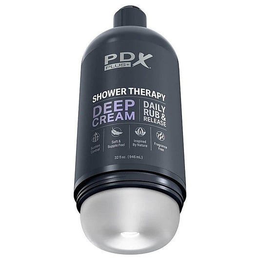 Pdx Plus Shower Therapy Deep Cream Masturbator - Masturbators and Strokers
