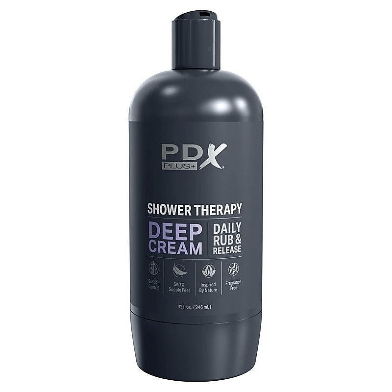 Pdx Plus Shower Therapy Deep Cream Masturbator - Masturbators and Strokers