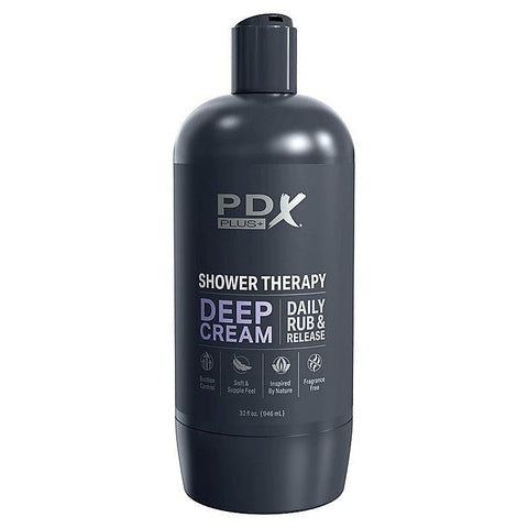 Pdx Plus Shower Therapy Deep Cream Masturbator - Masturbators and Strokers