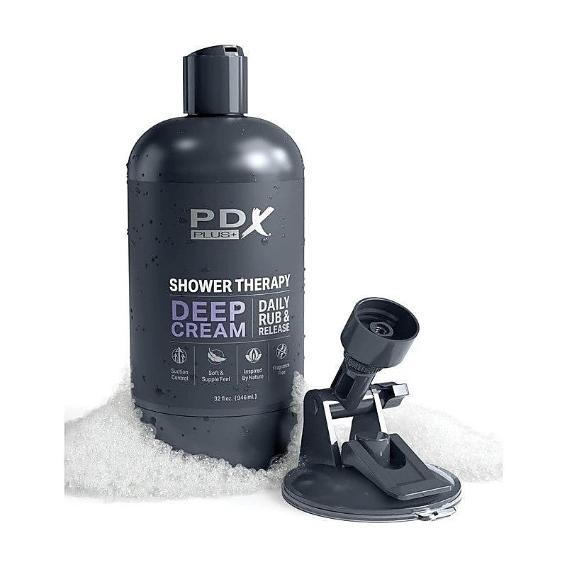 Pdx Plus Shower Therapy Deep Cream Masturbator - Masturbators and Strokers