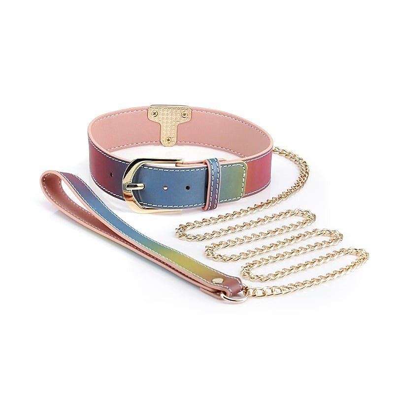 Spectra Bondage Collar & Leash - Stylish Restraint for Sensual Play - Collars and Leads