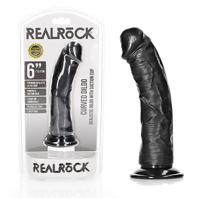 Realrock Realistic Curved Dildo By Shots Toys - Realistic Dildos