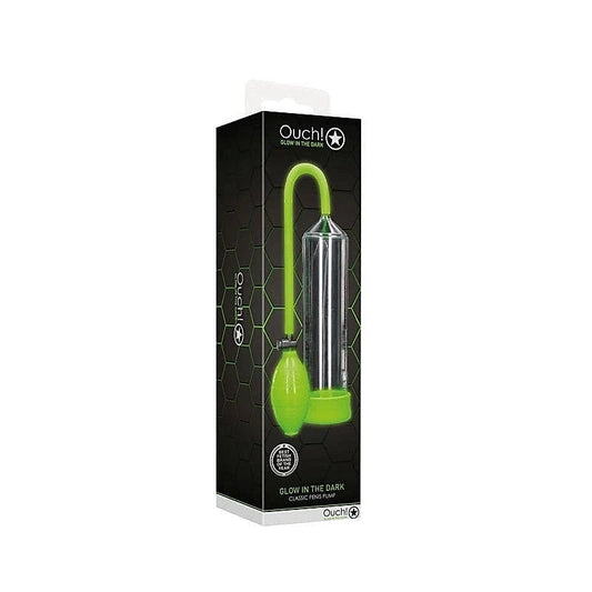 Ouch! Glow-In-The-Dark Penis Pump By Shots Toys - Pumps, Extenders and Sleeves