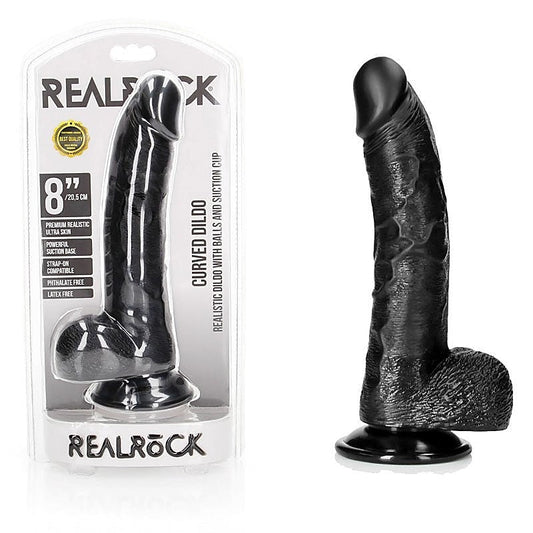 Realrock Curved Pleasure Dildo By Shots Toys - Realistic Dildos