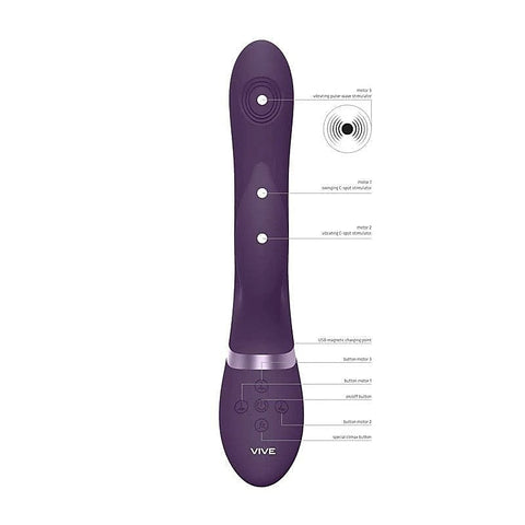 Vive Aimi 3x Motor Swinging Rabbit Vibrator - Rabbit Vibrators
