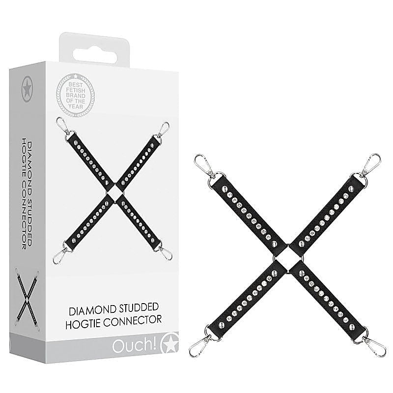 OUCH! Diamond Studded Hogtie Restraint by Shots Toys - Cuffs and Restraints