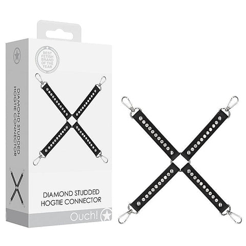 OUCH! Diamond Studded Hogtie Restraint by Shots Toys - Cuffs and Restraints