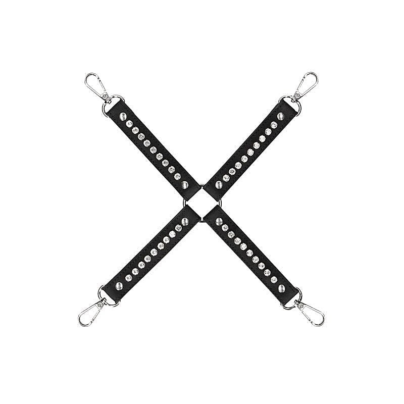 OUCH! Diamond Studded Hogtie Restraint by Shots Toys - Cuffs and Restraints