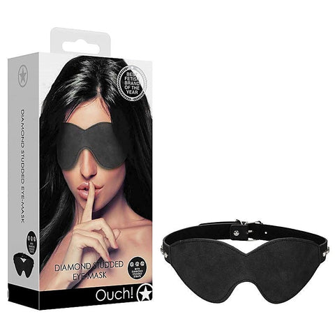 OUCH! Diamond Studded Eye-Mask Eye Mask by Shots Toys - Masks And Blindfolds