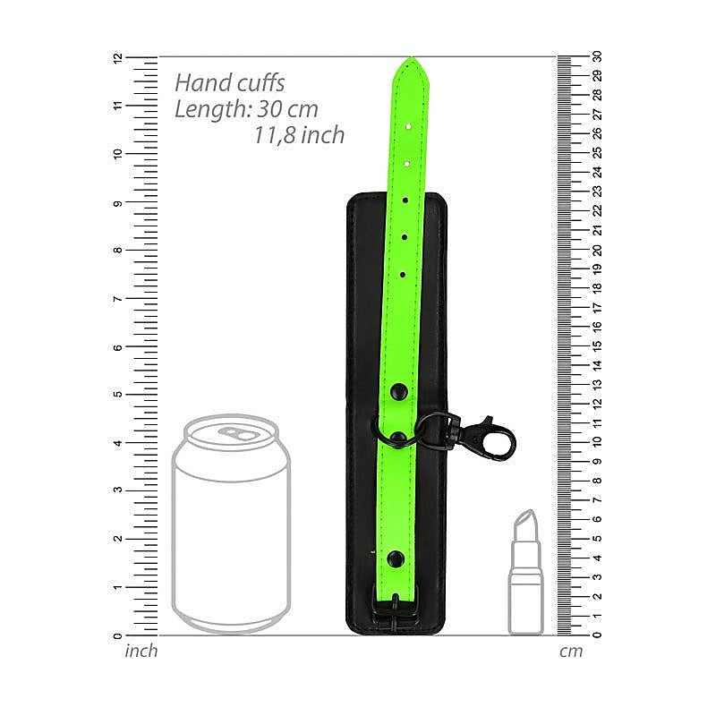 Glow in Dark Hand & Ankle Cuffs with Hogtie by Shots Toys - Cuffs and Restraints