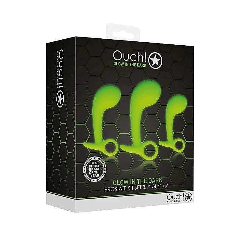Ouch! Glow-In-Dark Prostate Pleasure Set By Shots Toys - Prostate Toys