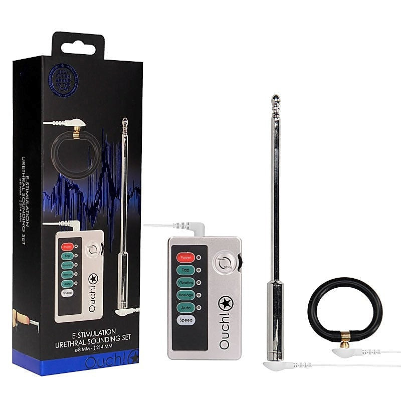 Ouch! Pleasurable E-Stim Urethral Sounding Exploration Kit - Penis Plugs
