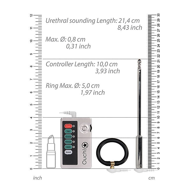 Ouch! Pleasurable E-Stim Urethral Sounding Exploration Kit - Penis Plugs