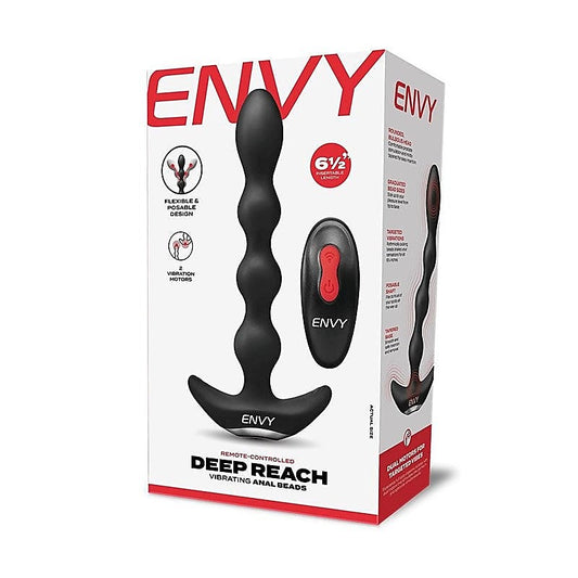Indulge in Pleasure - ENVY Deep Reach Vibrating Anal Beads - Anal Beads and Balls