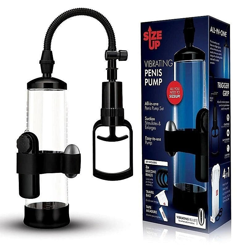 Size Up Vibrating Trigger Penis Pump - Pump Up the Fun - Pumps, Extenders and Sleeves