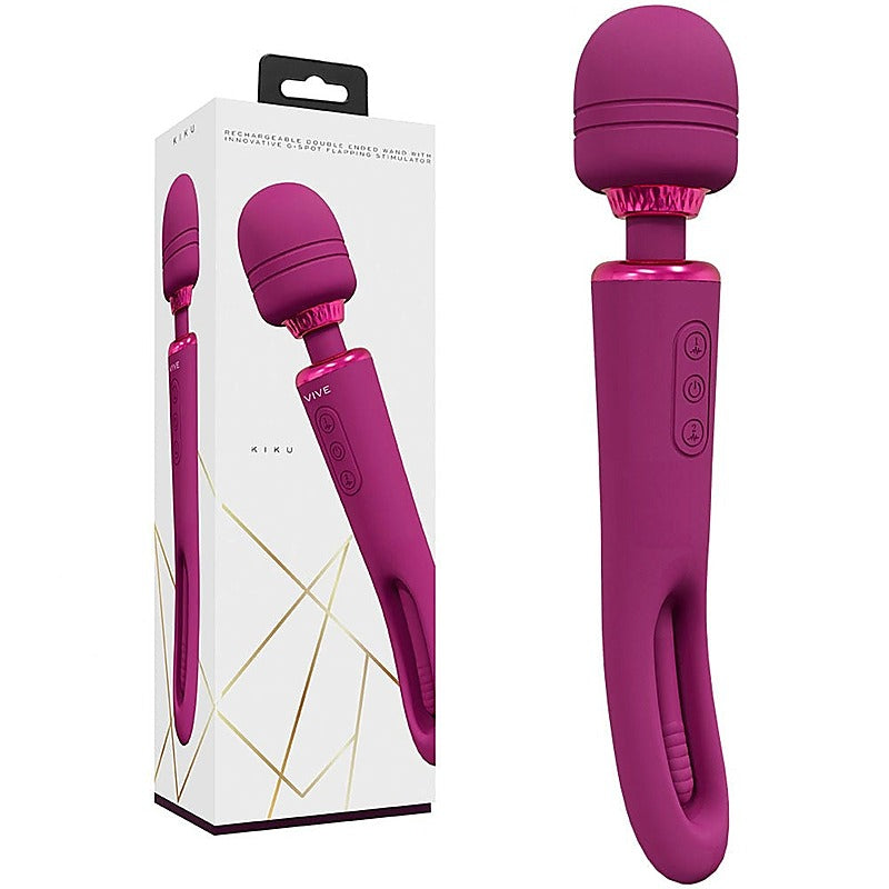 Vive Kiku Flapping Tongue And Vibrating Wand By Shots Toys - Body Wands