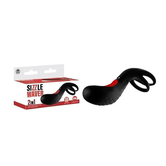 Nanma Sizzle Waver Vibrating Cock Ring - USB Rechargeable - Cock Rings