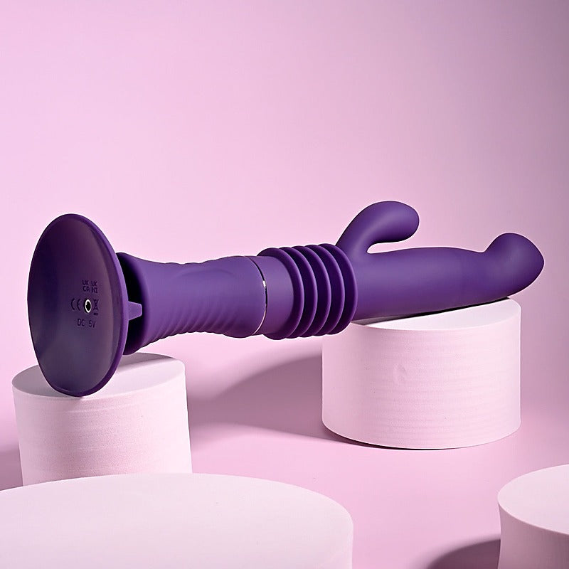 Playboy Pleasure HOPPY ENDING Thrusting Rabbit Vibrator - Rabbit Vibrators