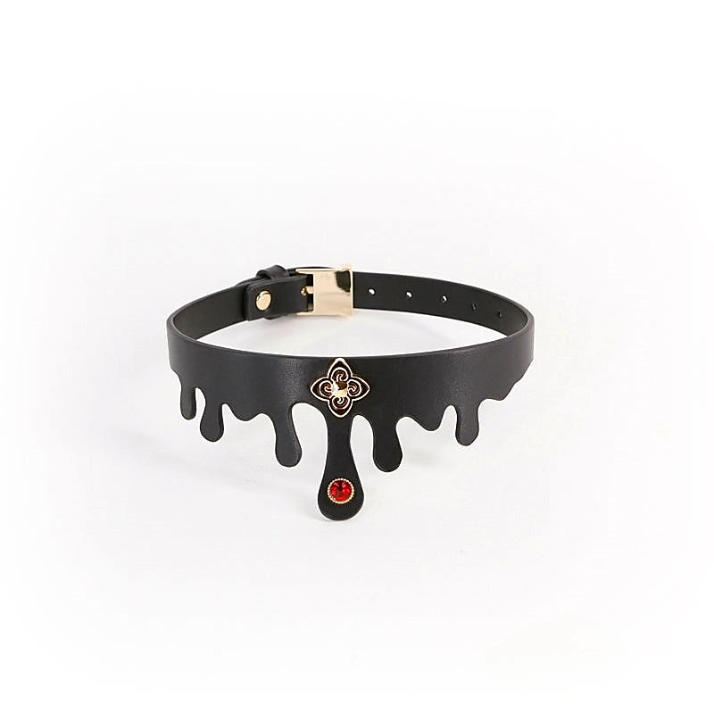 Fetish & Fashion - Elvira Bondage Collar of Allure and Elegance - Collars and Leads