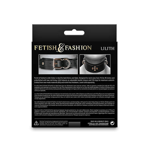 Fetish & Fashion - Lilith BDSM Collar for Doms and Subs - Collars and Leads