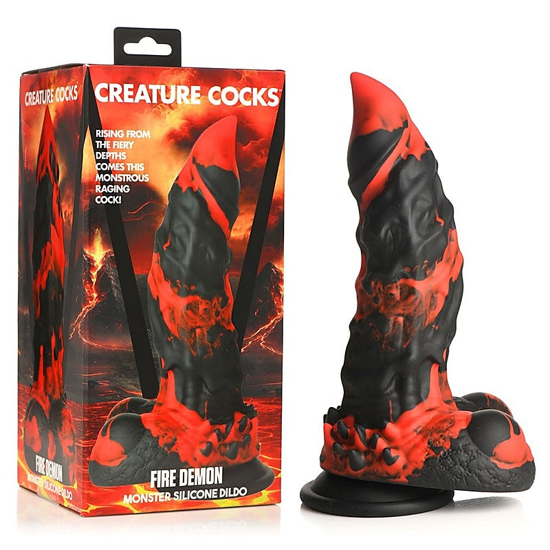 Premium Fire Demon Dildo By Creature Cocks - Non-Realistic Dildos