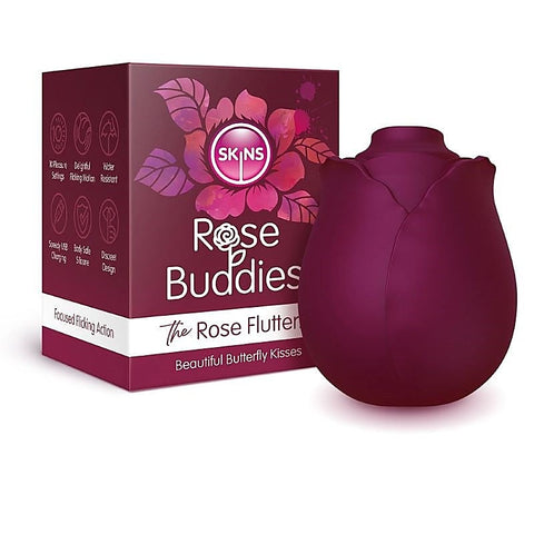 Skins Rose Buddies - Rechargeable Pleasure Flutterz - Finger and Tongue Vibrators