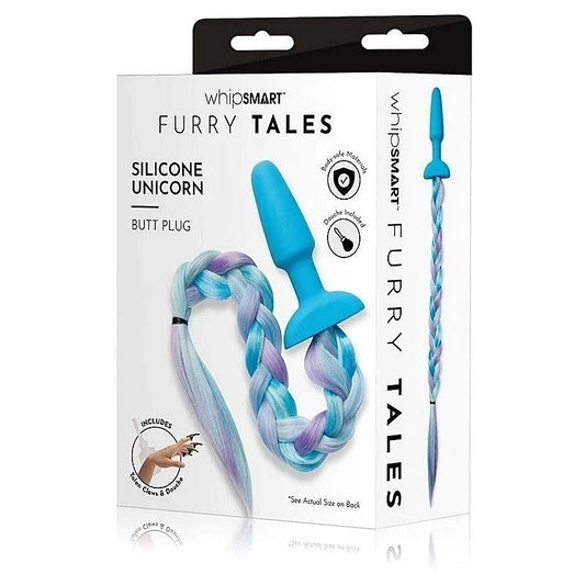 WhipSmart Enchanting Furry Tales Silicone Unicorn Butt Plug - Butt Plugs