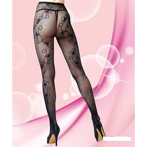 Mia Pantyhose Floral Design By Spotlight Hosiery - Hosiery