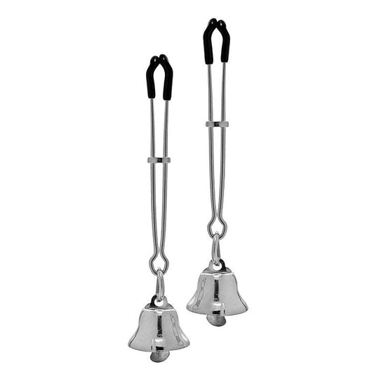 Chimera Nipple Clamps With Bells Silver - Nipple and Clit Clamps