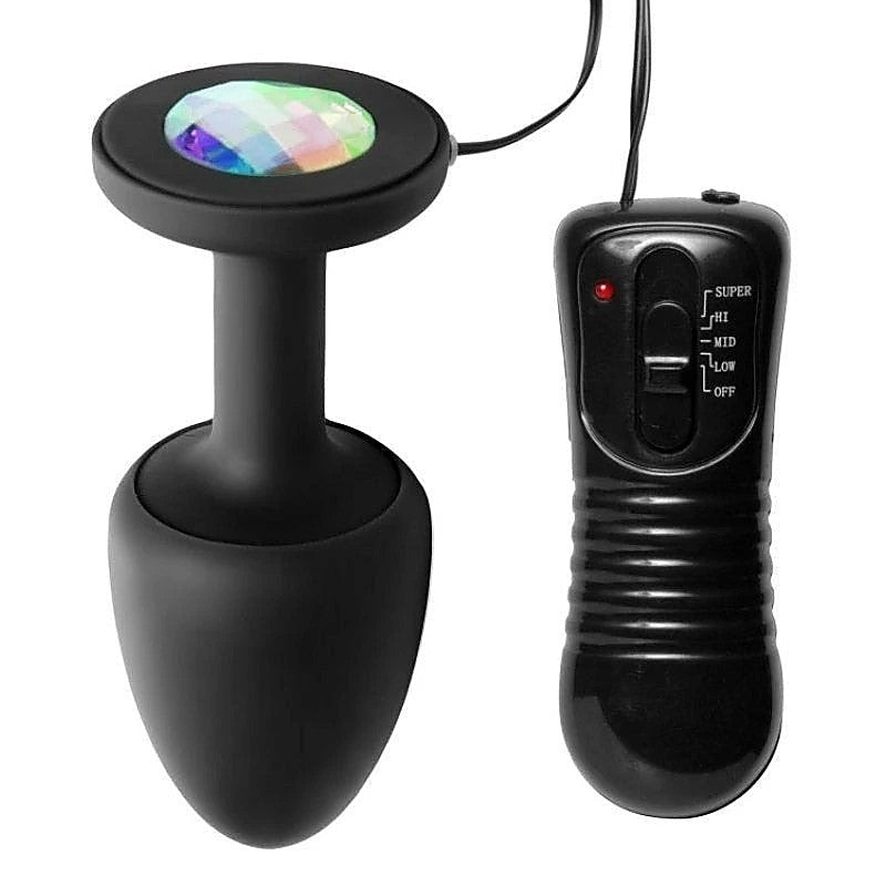 Paragon Gem Accented Vibrating Anal Plug - Butt Plugs