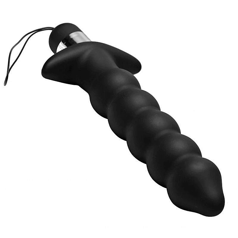 Wireless Black Vibrating Anal Beads With Remote - Anal Vibrators