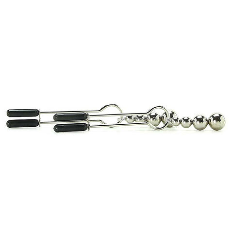 Adorn Triple Bead Nipple Clamp Set by XR Brands - Nipple and Clit Clamps