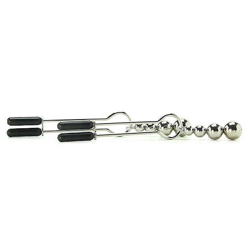 Adorn Triple Bead Nipple Clamp Set by XR Brands - Nipple and Clit Clamps