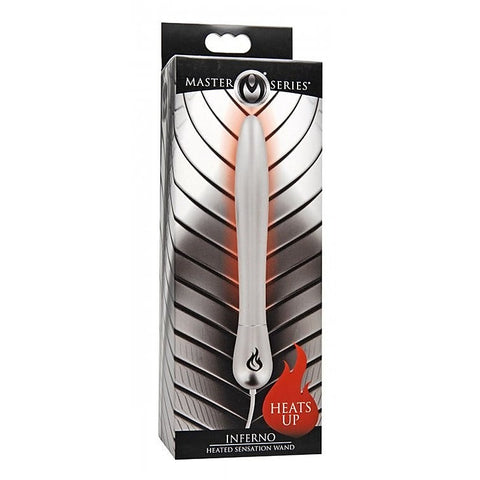 Inferno L Heated Sensation Wand By Xr Brands - Steel Sex Toys