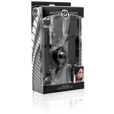 Premium Locking Feeding Gag By Xr Brands - Bondage Gags and Bits
