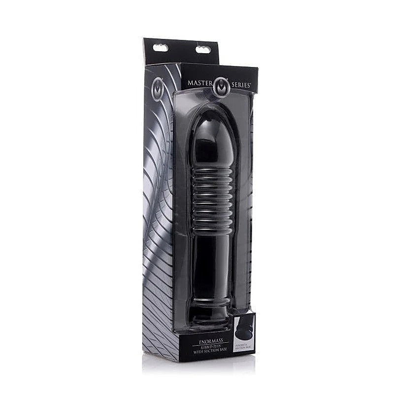 Enormass Ribbed Plug With Suction Base By Xr Brands - Butt Plugs