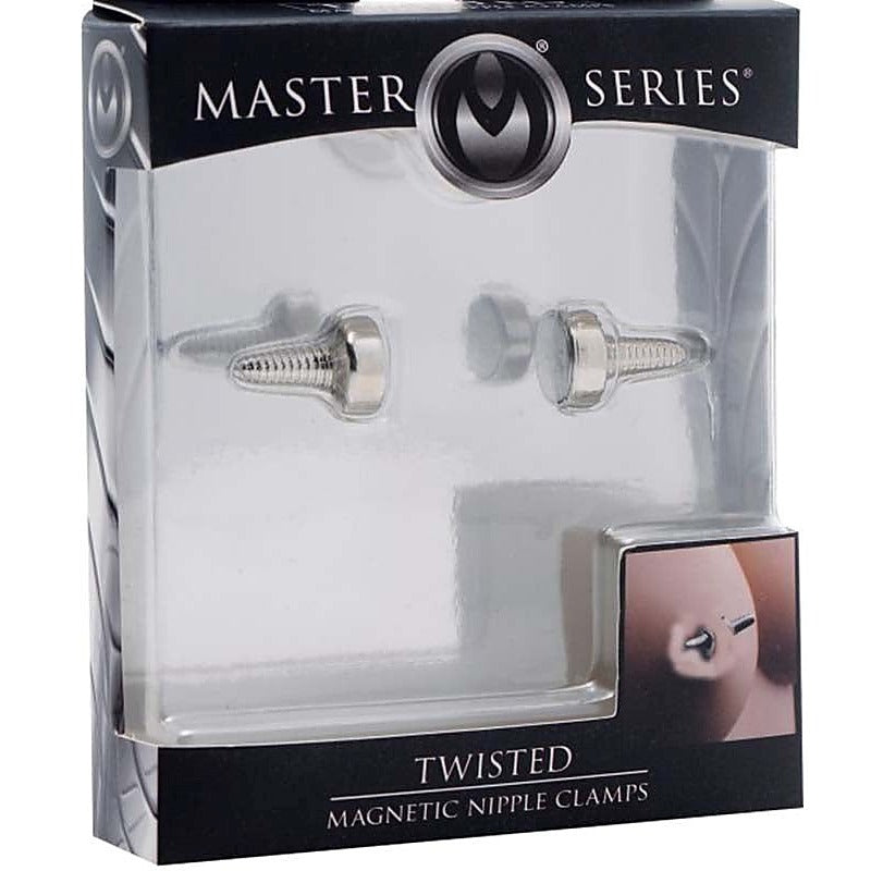Twisted Magnetic Nipple Clamps By Xr Brands - Nipple and Clit Clamps