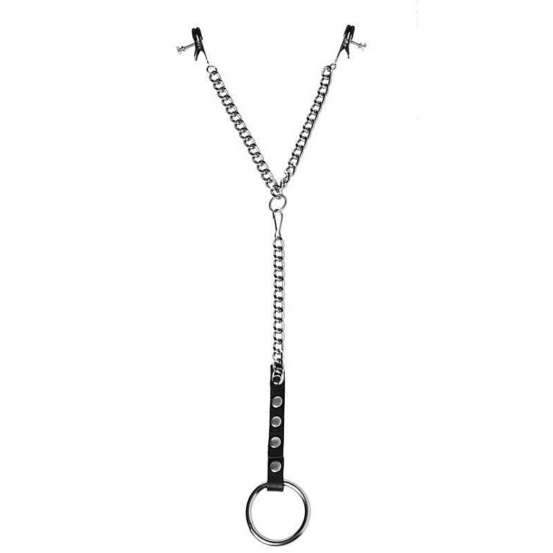 Nipple Clamps And Cock Ring Set by XR Brands - Cock Rings