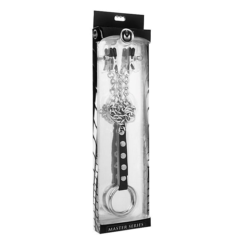 Nipple Clamps And Cock Ring Set by XR Brands - Cock Rings