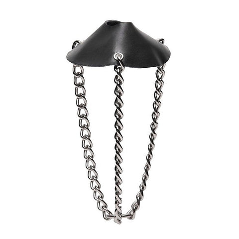 Leather Parachute Ball Stretcher Steel By Xr Brands - Cock Rings