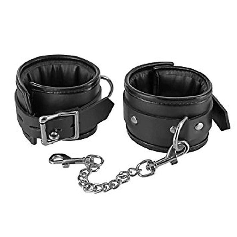 Strict Locking Padded Wrist Restraints - Chains by XR Brands - Cuffs and Restraints