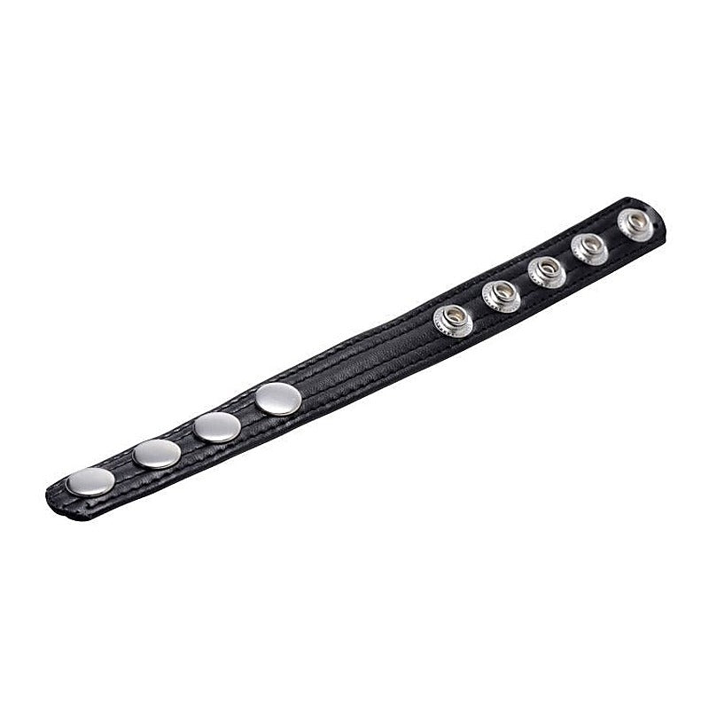 Strict Speed Snap Pu Leather Cock Ring By Xr Brands - Cock Rings