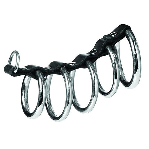 Extreme BDSM Pleasure - 5 Interconnected Steel Cock Rings - Cock Rings