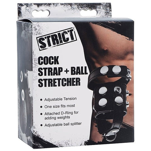 Strict Cock Strap And Ball Stretcher By Xr Brands - Cock Rings