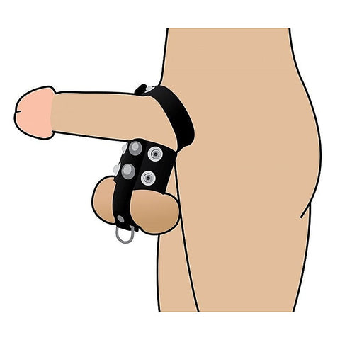 Strict Cock Strap And Ball Stretcher By Xr Brands - Cock Rings